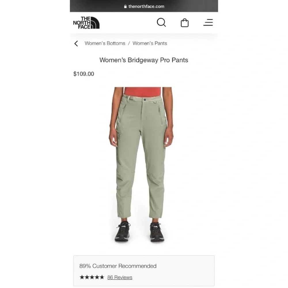 THE NORTH FACE FlashDry™ UPF 40+ Bridgeway Pro Trail Pants sz. 0 - Picture 3 of 10